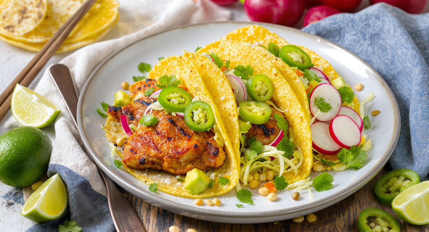 Vibrant Chicken Taco Plate (Mushroom & Dairy Free)