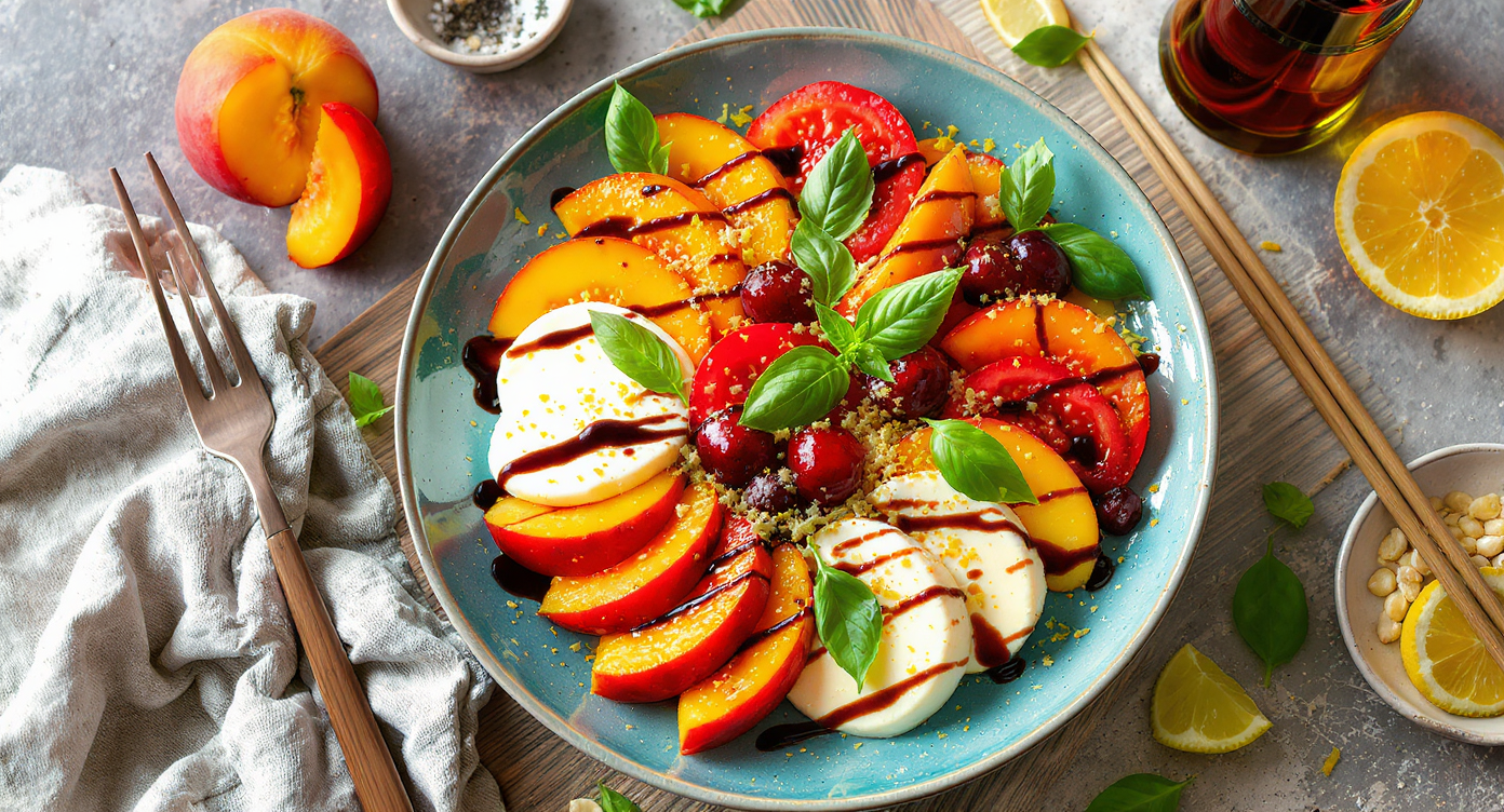 Summer Stone Fruit Caprese Salad