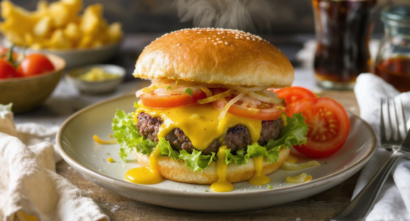 Ultimate Onion-Mustard Smash Burger