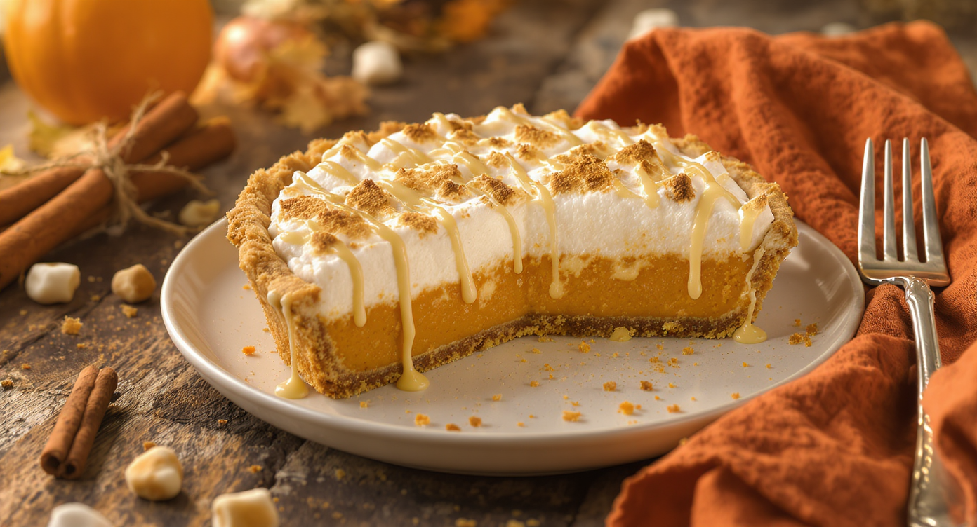 Sweet Potato S’mores Pie with White Chocolate