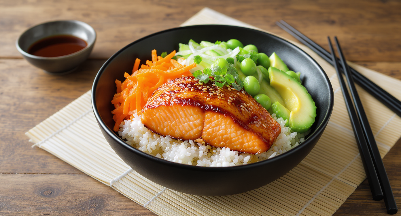 Soy Glazed Salmon Bowl