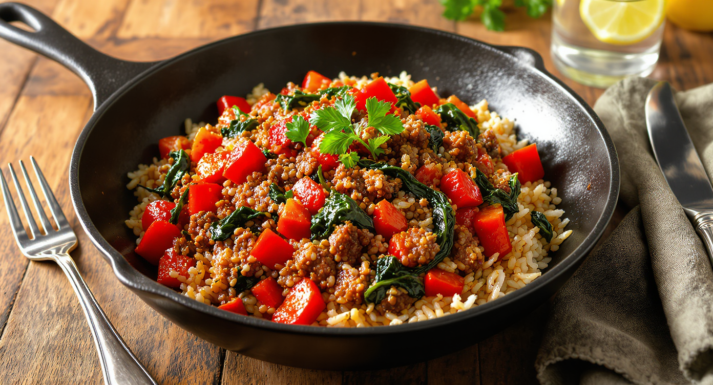 High-Protein Ground Beef Skillet