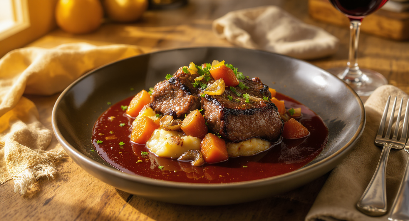 Syrah-Braised Beef Short Ribs (Sonoma Coast Style)