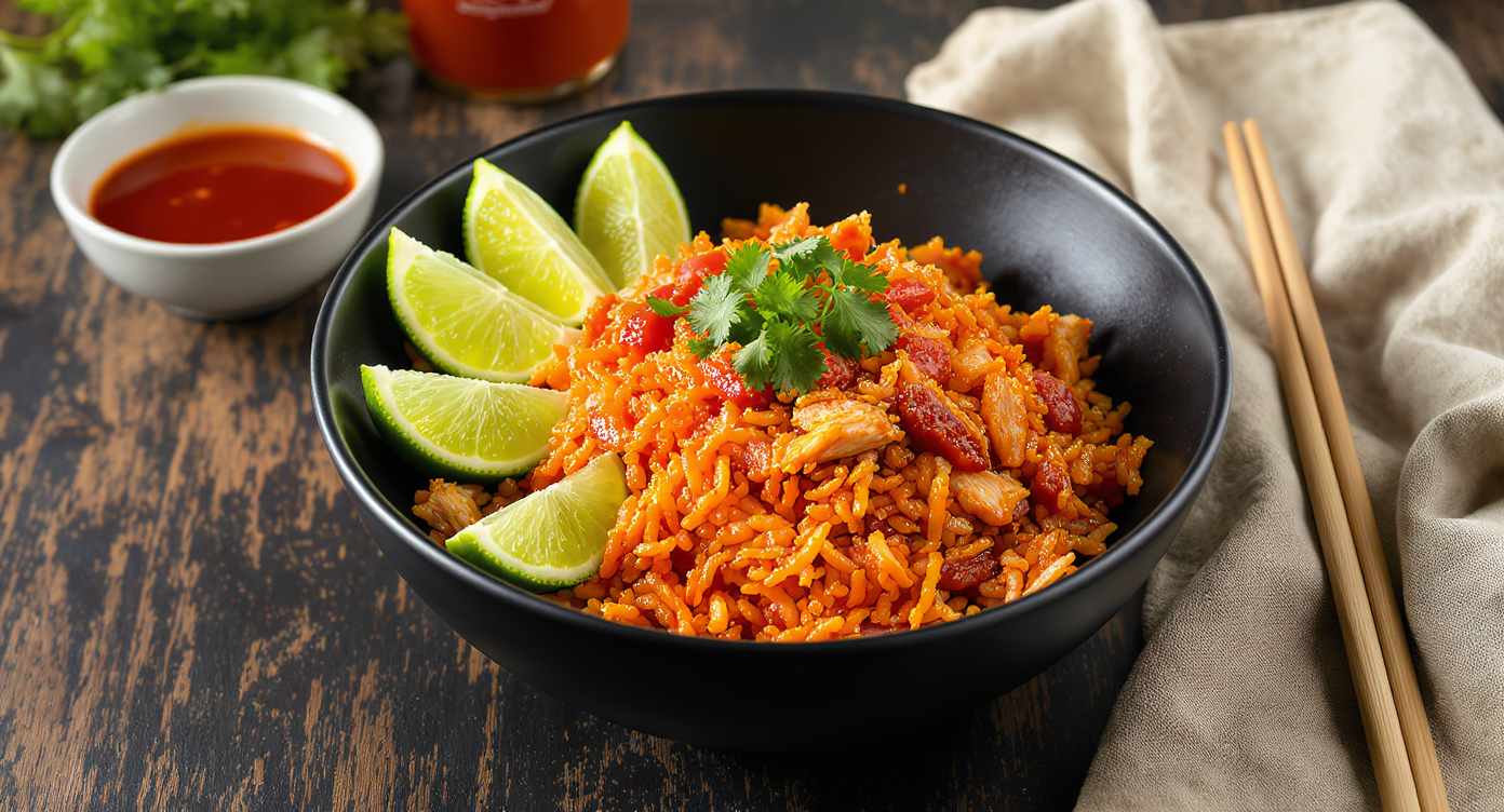 Spicy Sriracha Chicken Rice