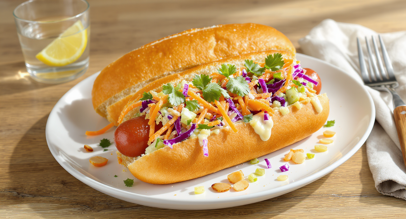 Vegan Hotdog Crunch Salad Roll