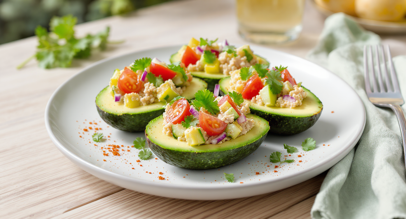 Zesty Avocado Tuna Salad Boats