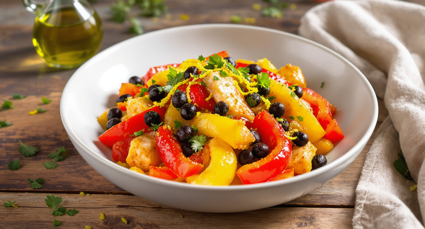 Mediterranean Chicken & Peppers Skillet (Keto, Whole30, Low-Carb)