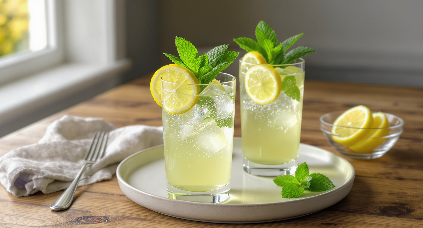 Vegan Lemon Sparkler Cocktail
