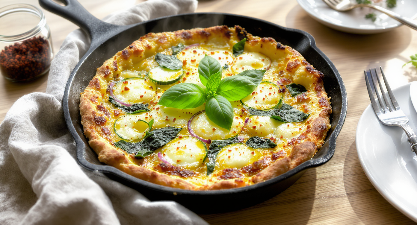 Leftover Pizza Pescatarian Frittata