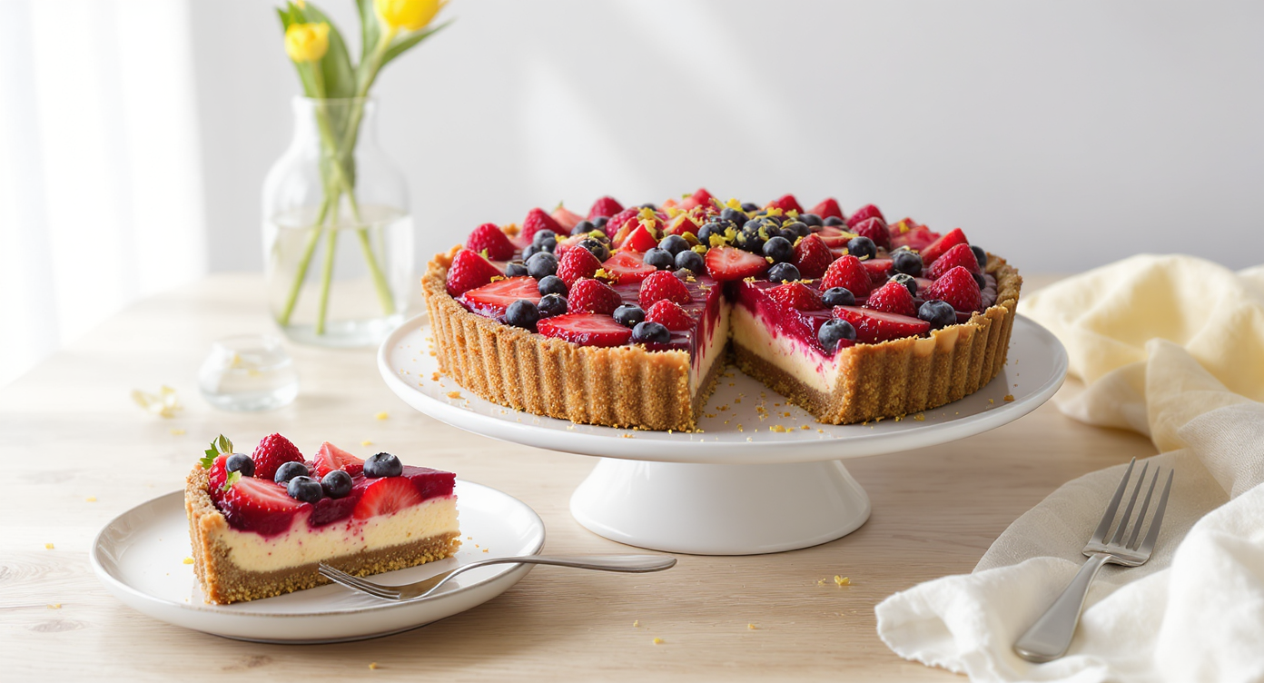 No-Bake Berry Cashew Tart