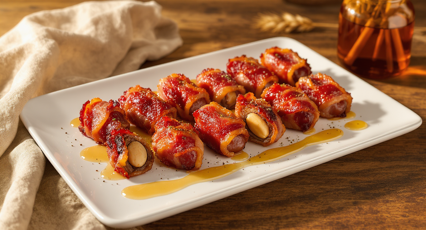 Turkey Bacon-Wrapped Dates