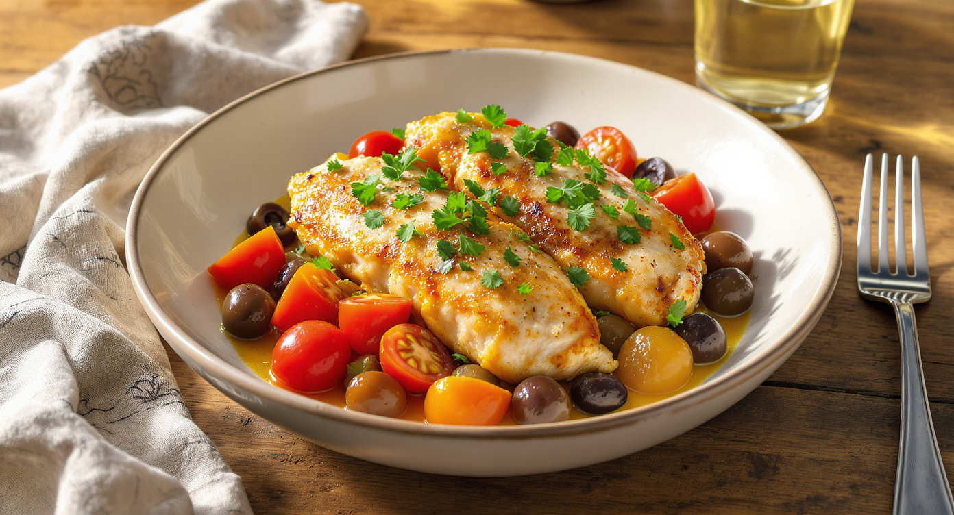 Mediterranean Chicken Skillet with Olives