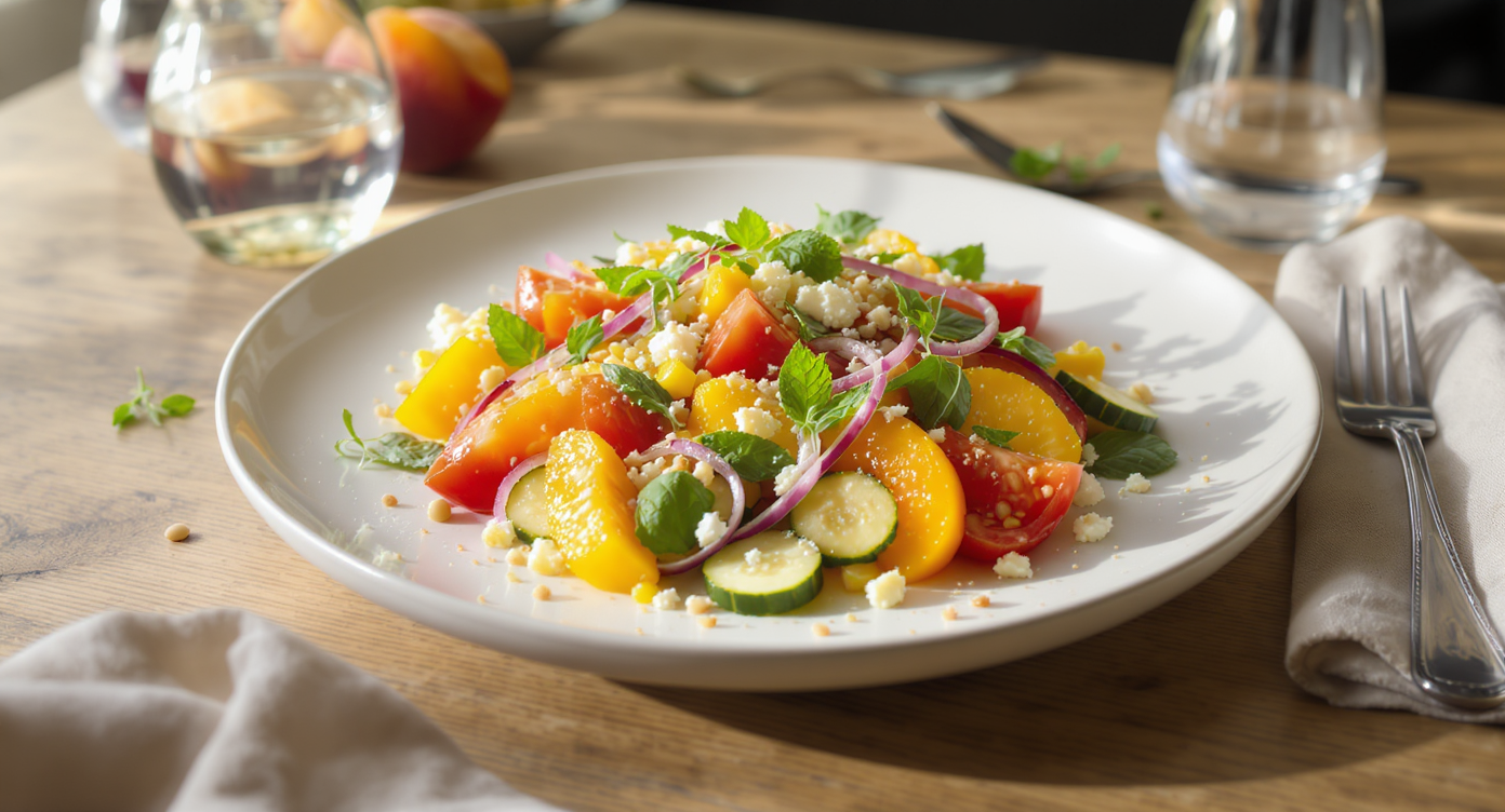 Thomas Keller-Inspired Summer Vegetable & Stone Fruit Salad