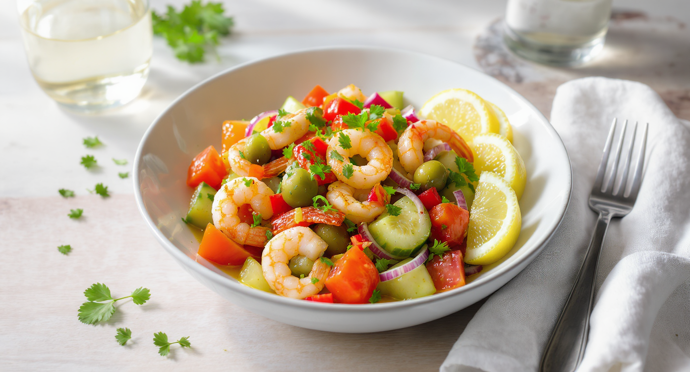 Spanish Summer Vegetable & Seafood Salad
