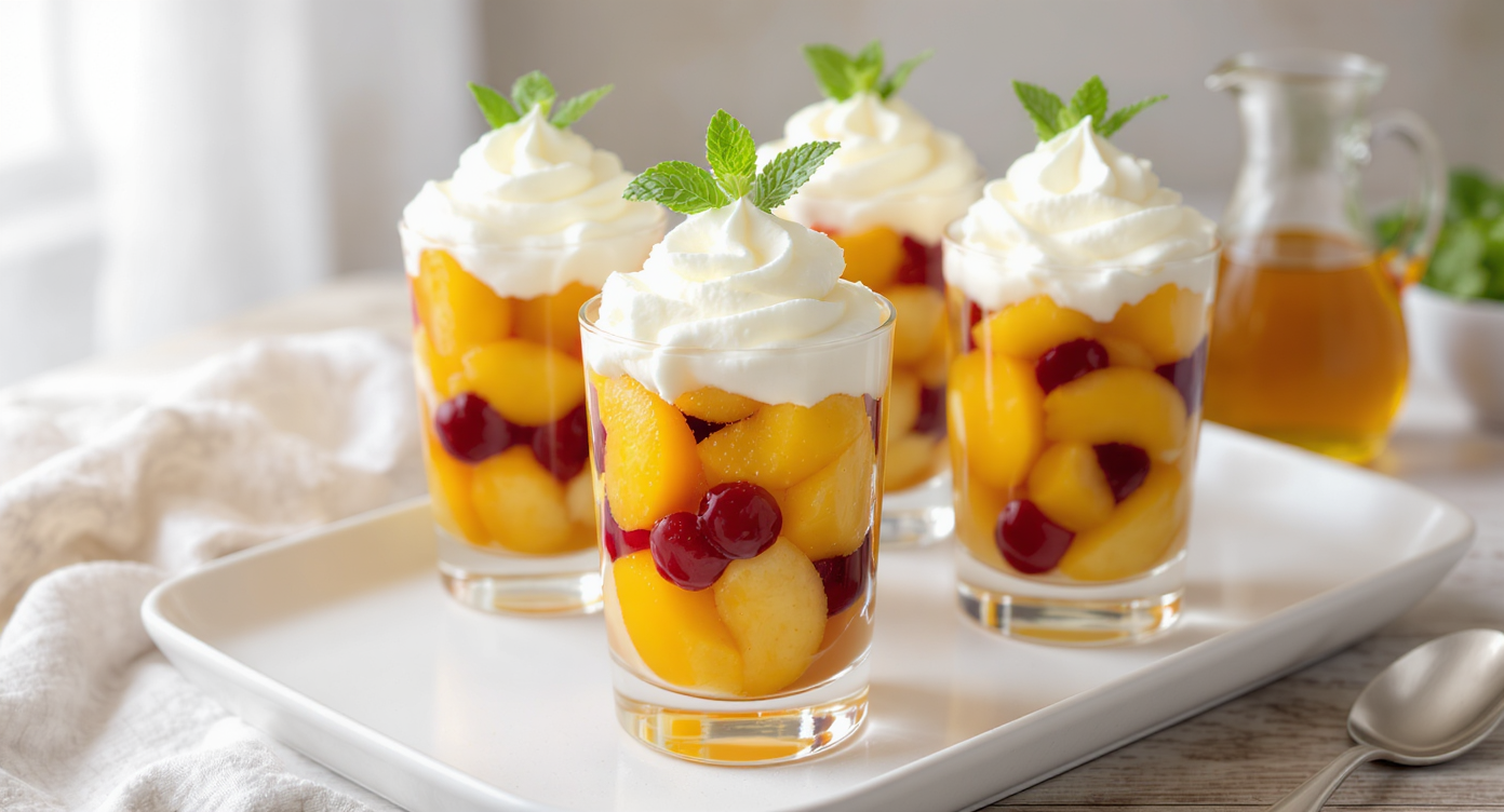 Seasonal Stone Fruit with Vanilla Whipped Cream