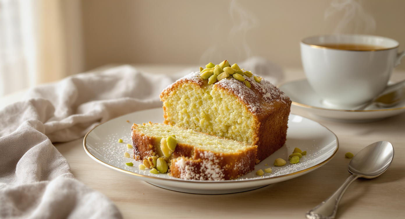 Pistachio Cardamom Tea Cake