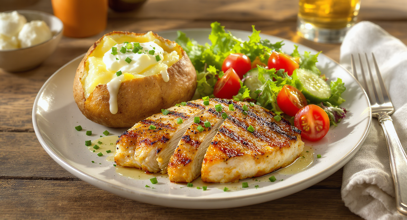 Grilled Chicken Breast (Perfect Protein for Loaded Baked Potatoes & Salad)