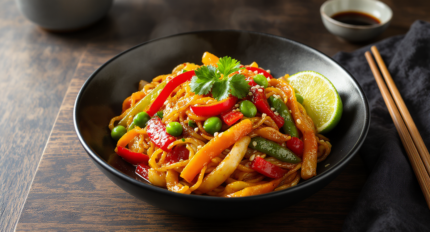 Spicy Stir-Fried Noodles with Vegetables