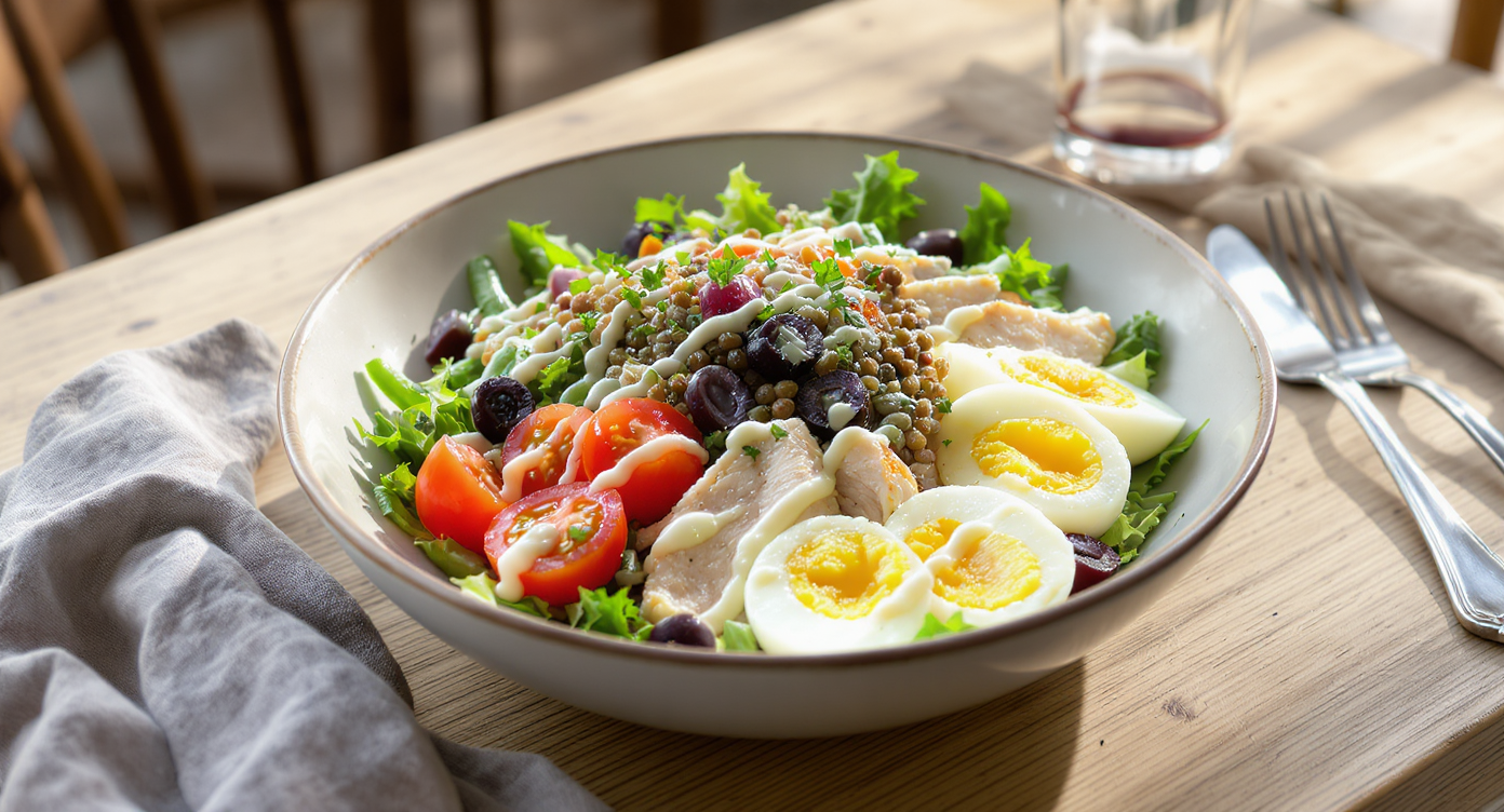 Bastille Day Chicken Niçoise Power Bowl