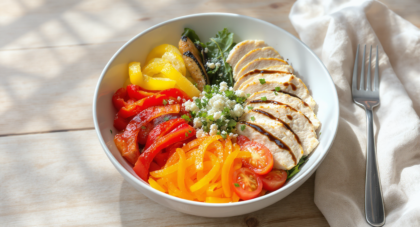 Rainbow Chicken & Veggie Lunch Bowls