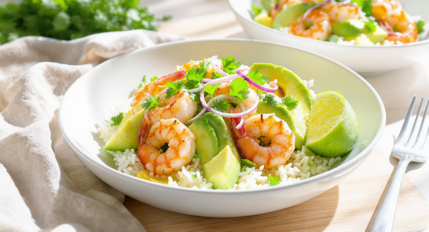 Cilantro Lime Shrimp Bowls
