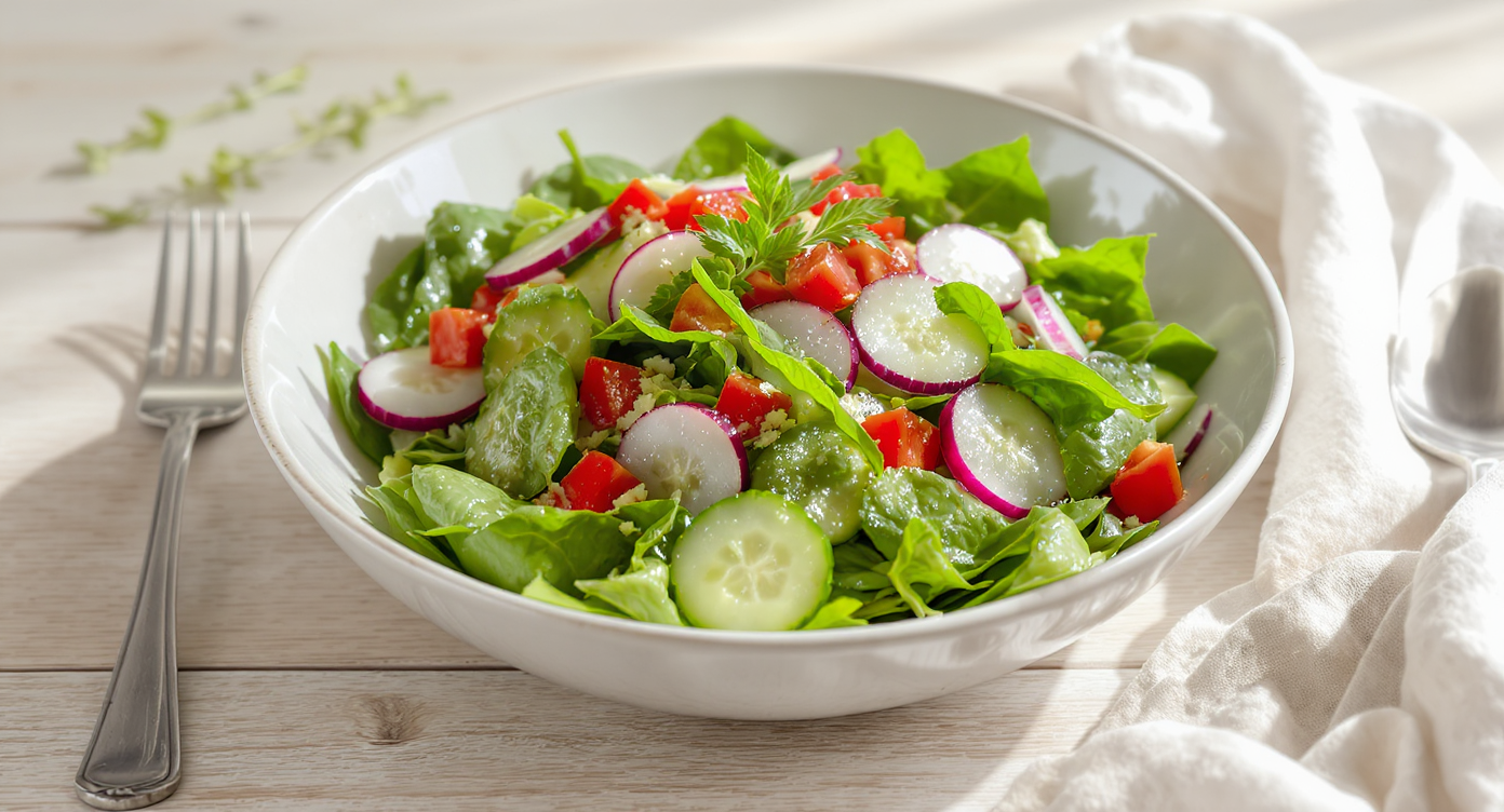 Ultra-Light Mediterranean Spinach Salad