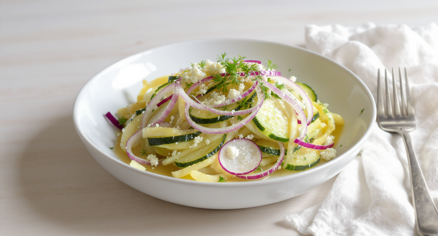 Mandoline-Sliced Veggie Ribbon Salad
