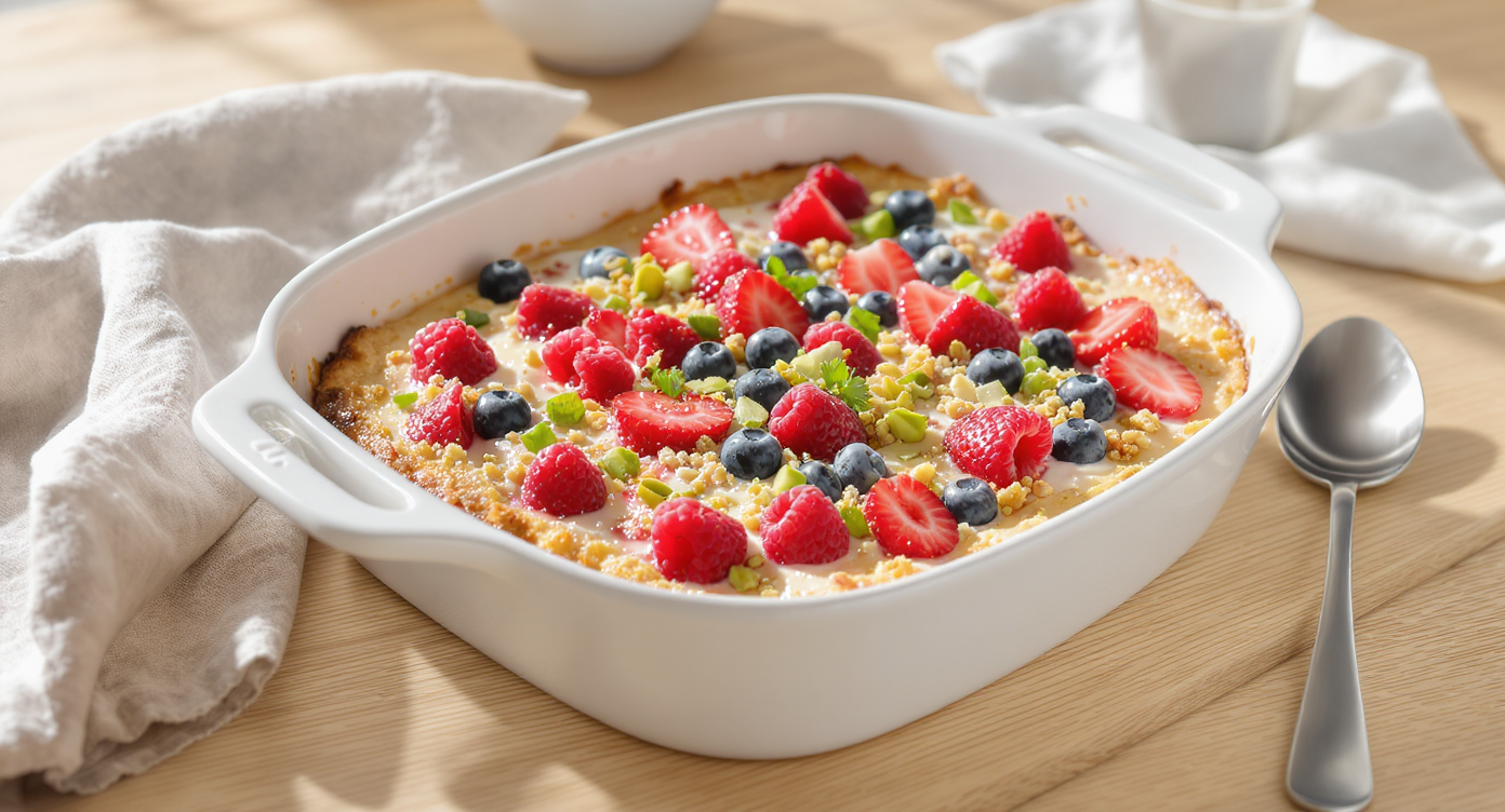 Yogurt Berry Parfait Breakfast Bake