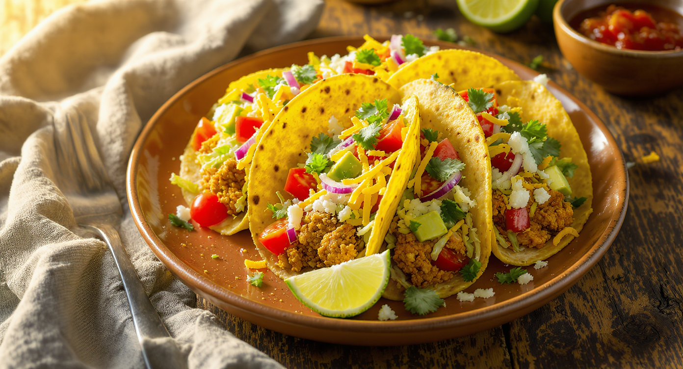 Colorful Chicken Street Tacos