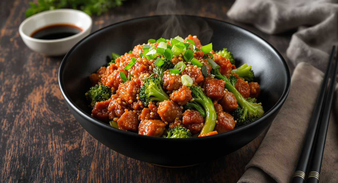Korean Ground Pork & Broccolini Stir-Fry