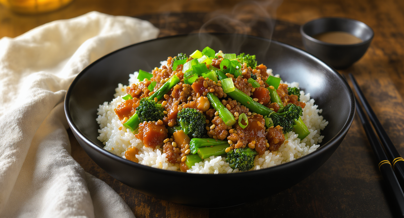 Ground Pork & Broccolini Stir-Fry