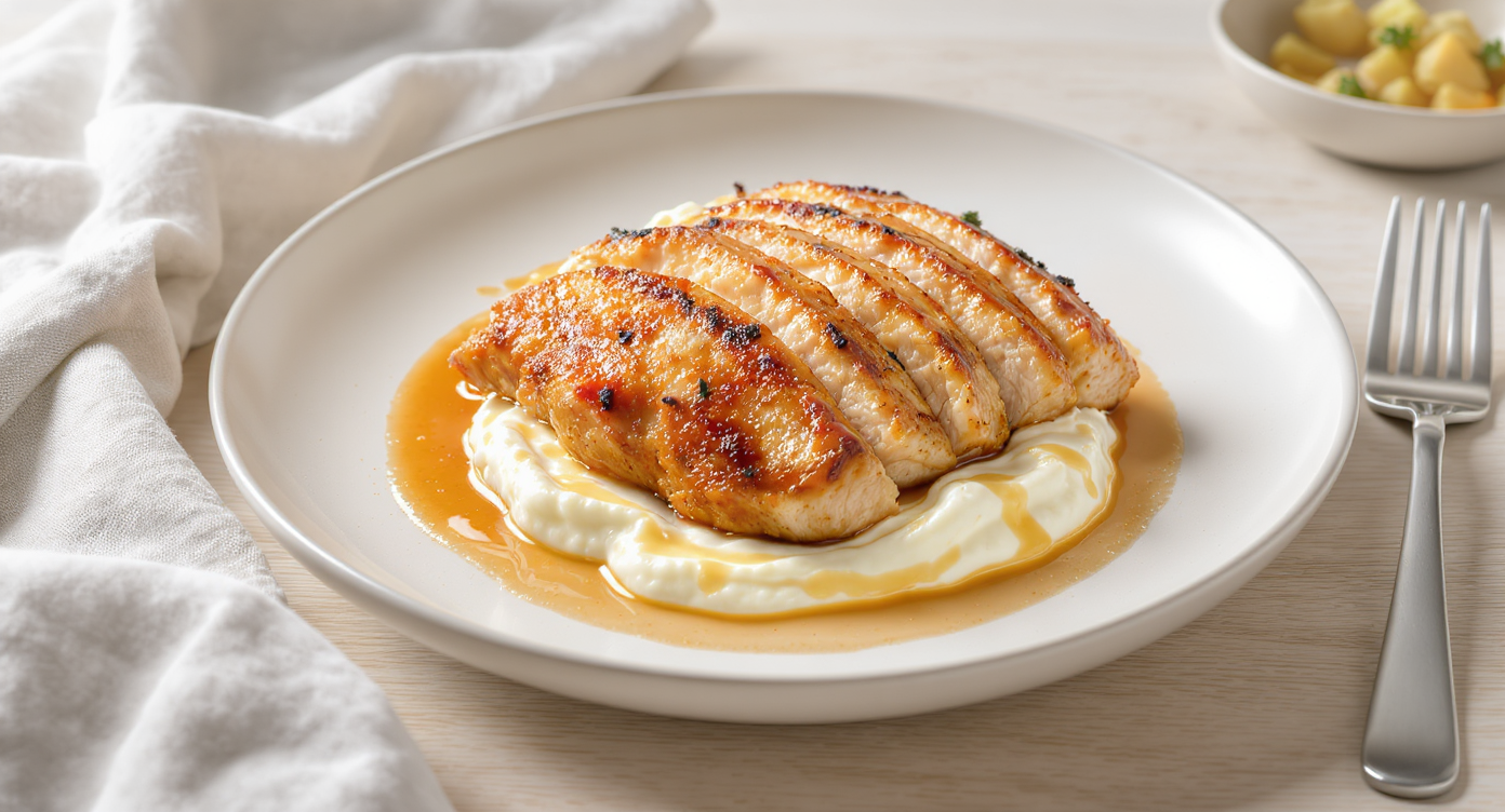 Smoked Paprika Chicken with Whipped Cottage Cheese