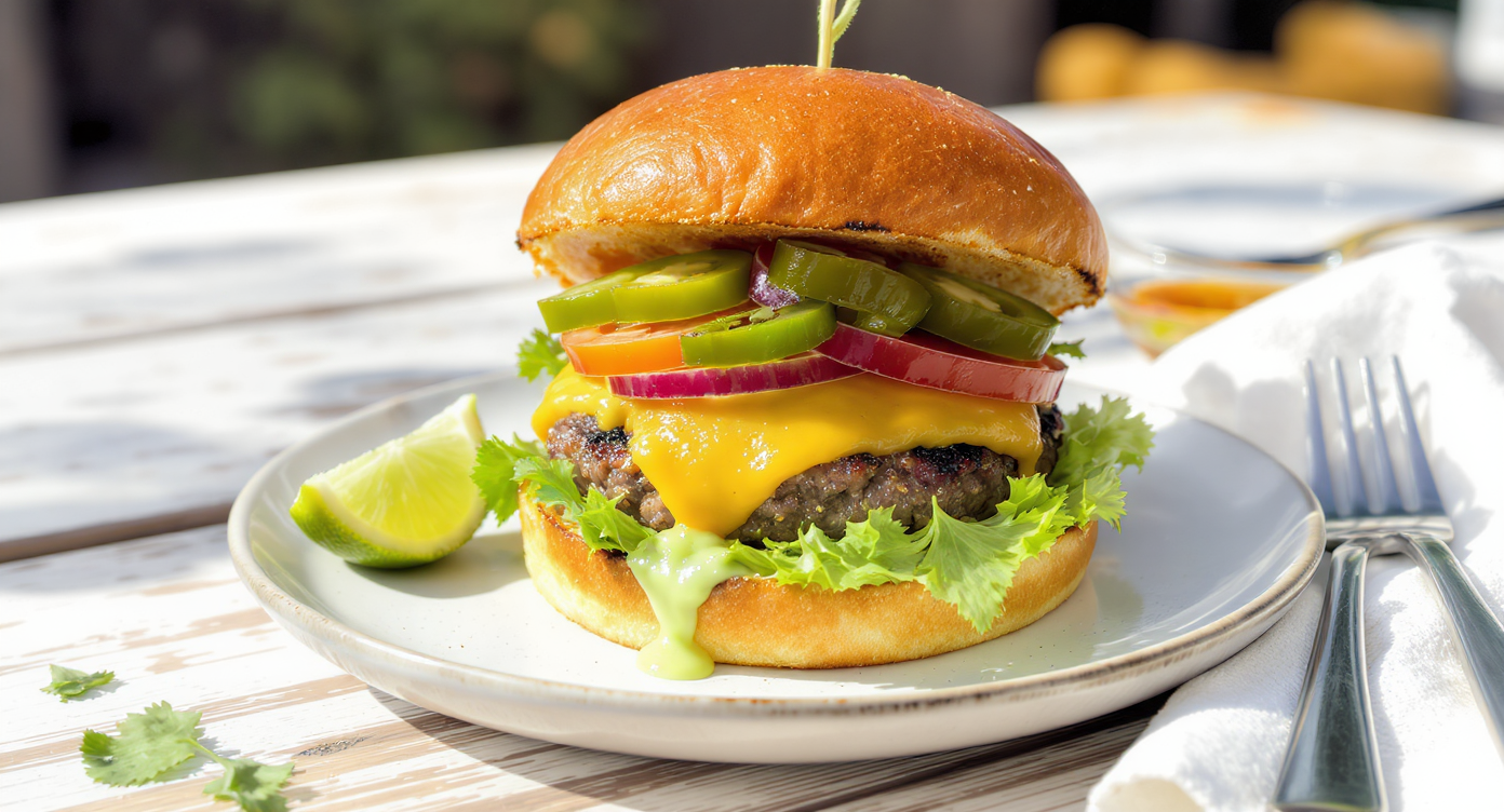 California-Style Spicy Avocado Burger