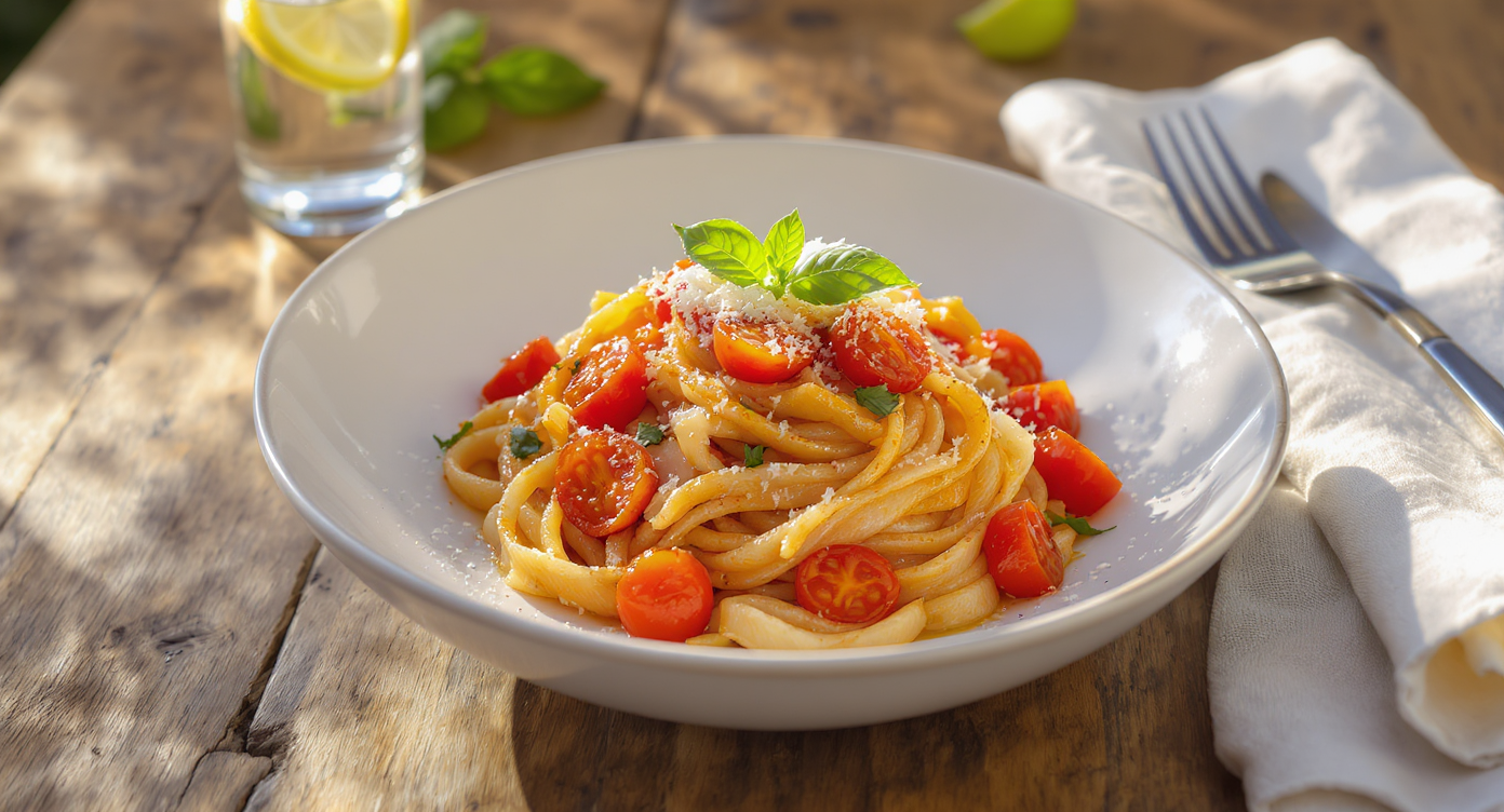 Roasted Cherry Tomato & Onion Pasta à la Bittman