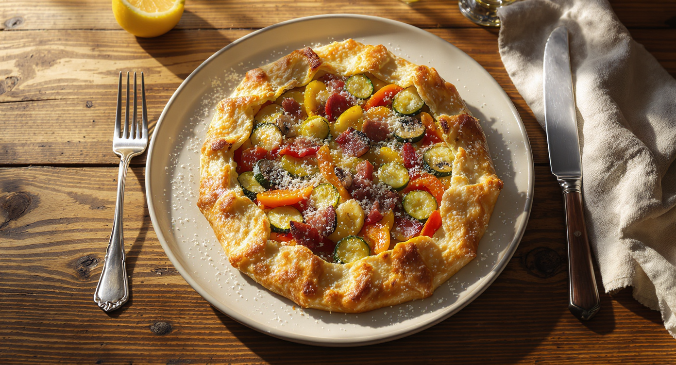 Savory Bacon Fat & Veggie Galette