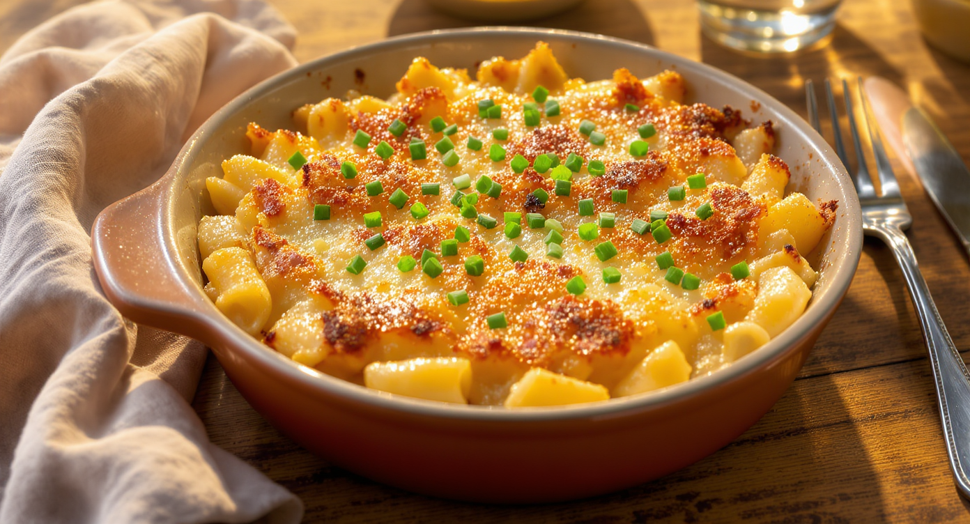 High-Protein Smoky Mac and Cheese Bake