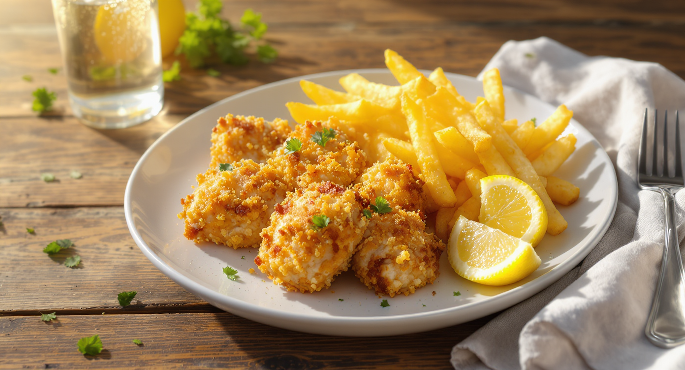 Air Fryer Chicken Parmesan Bites & Crispy Fries