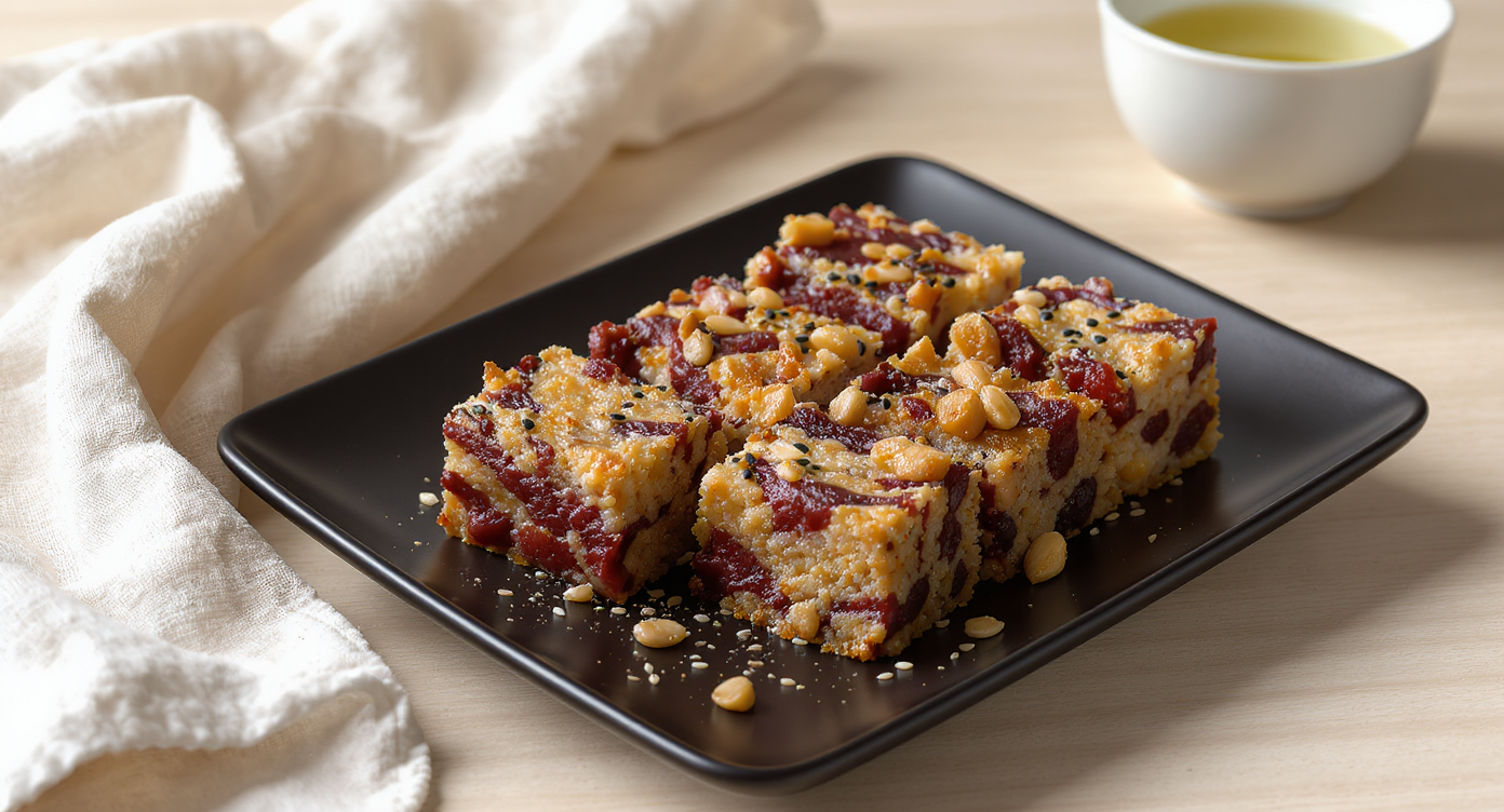 Sweet Rice & Red Bean Snacking Cake