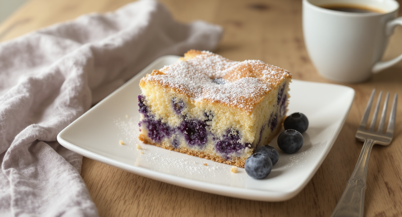 Toaster Oven Blueberry Snacking Cake