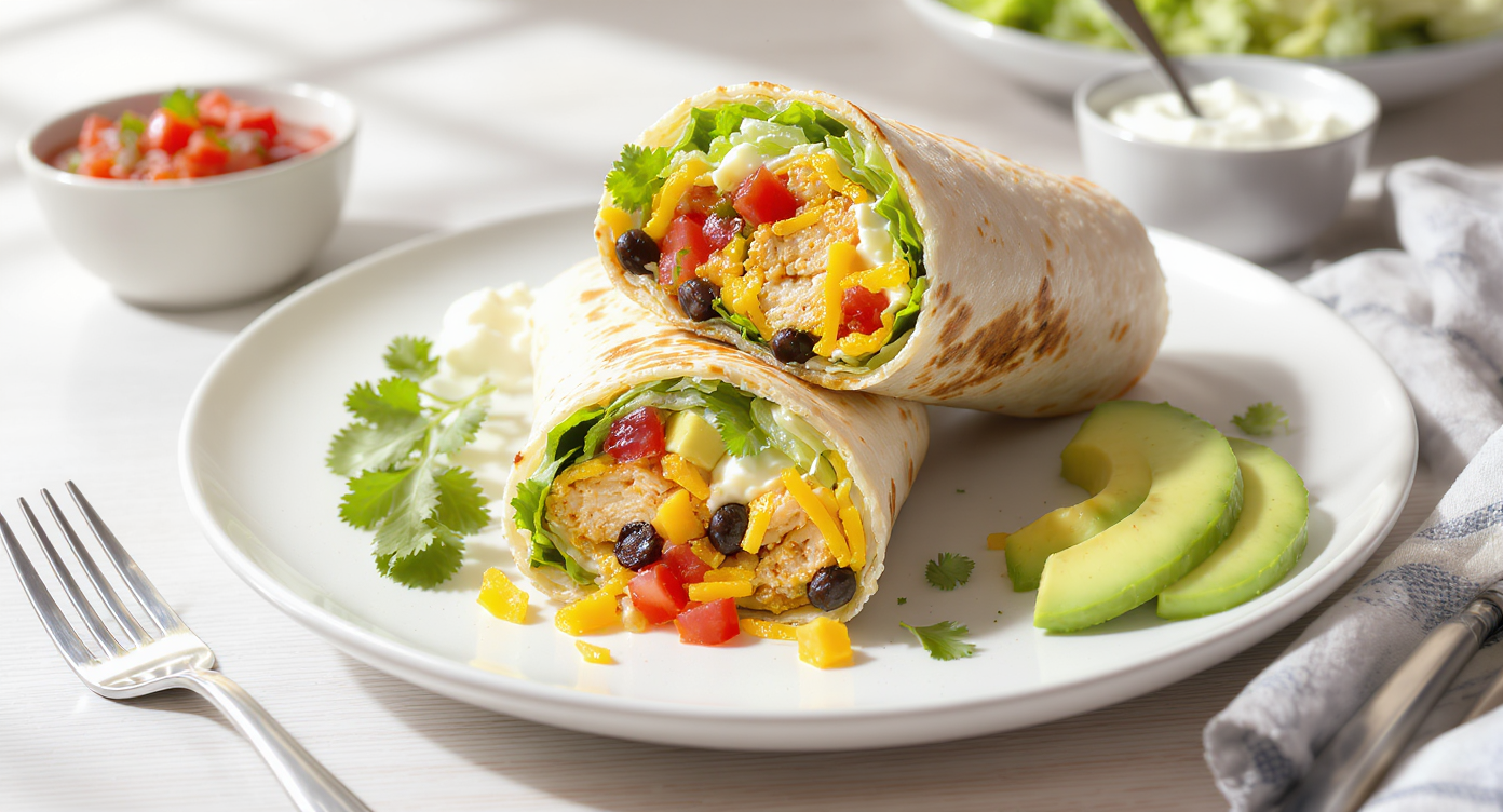 High-Protein California Chicken Burrito