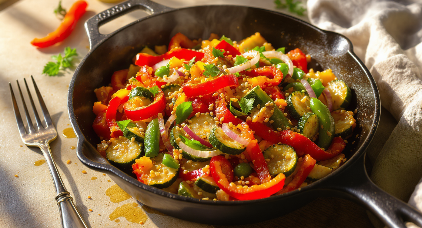 Smoky Bacon Fat Vegetable Stir-Fry
