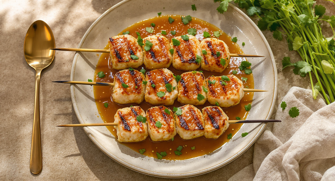 Thai-Inspired Grilled Peanut Butter Chicken Skewers