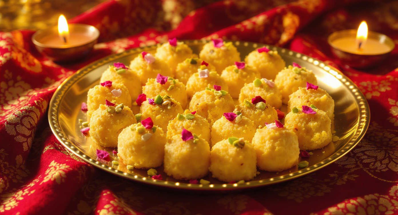 Diwali Cardamom Almond Cake Bites