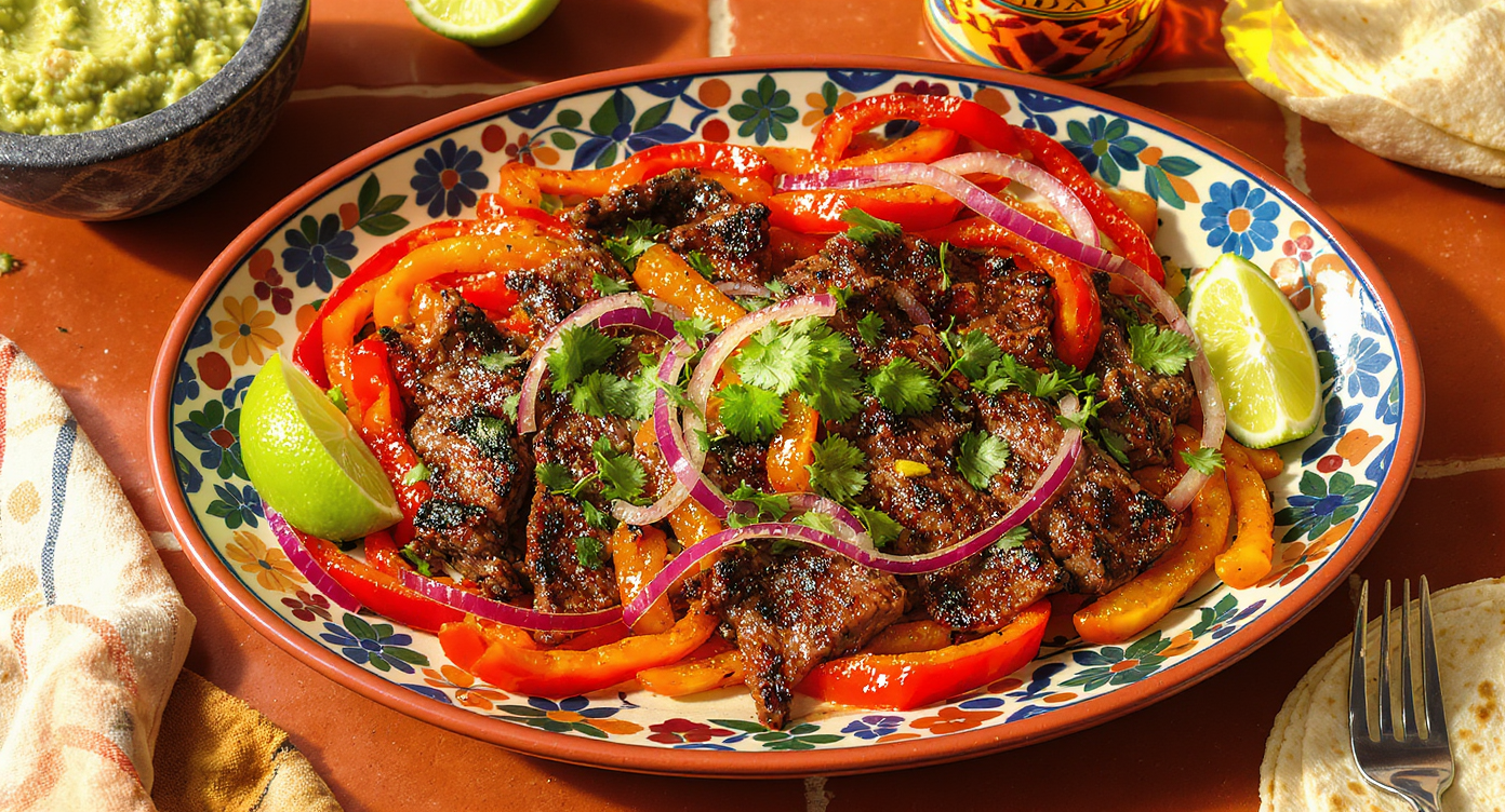 Latin-Style Sheet Pan Steak Fajitas (High-Protein, Single Serving)