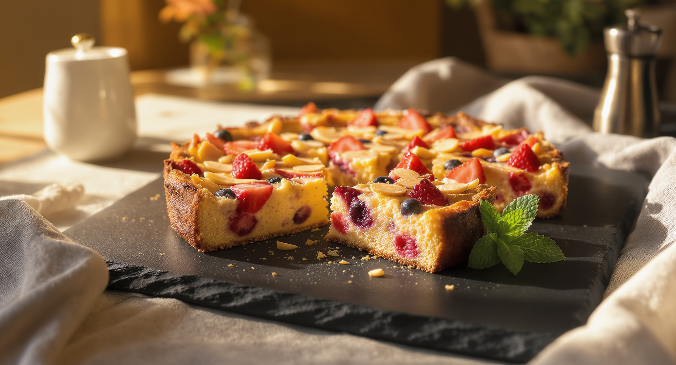Gluten-Free High-Protein California Berry Breakfast Bake