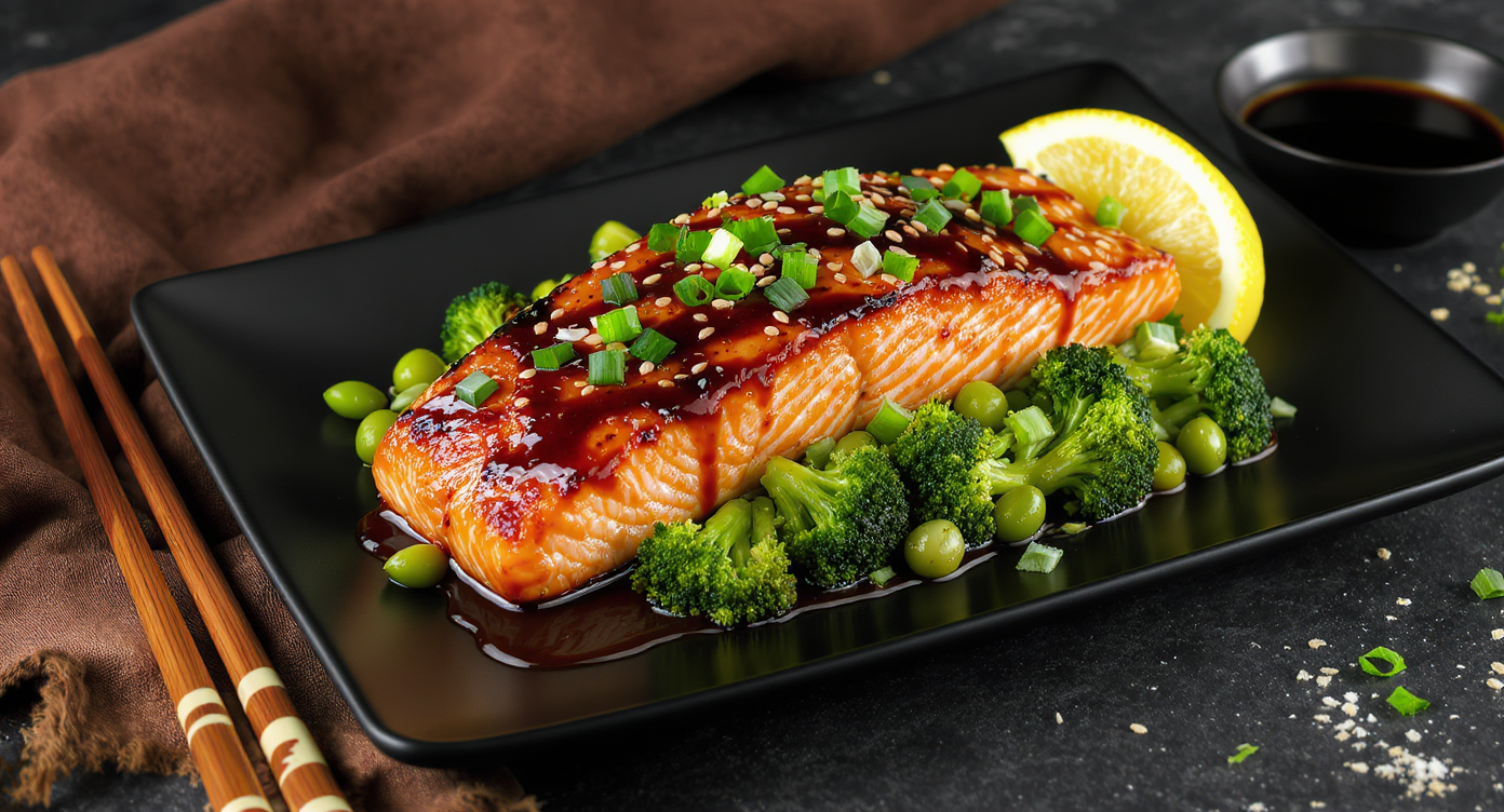 Asian-Inspired Sheet Pan Salmon & Broccoli (High-Protein, Single Serve)