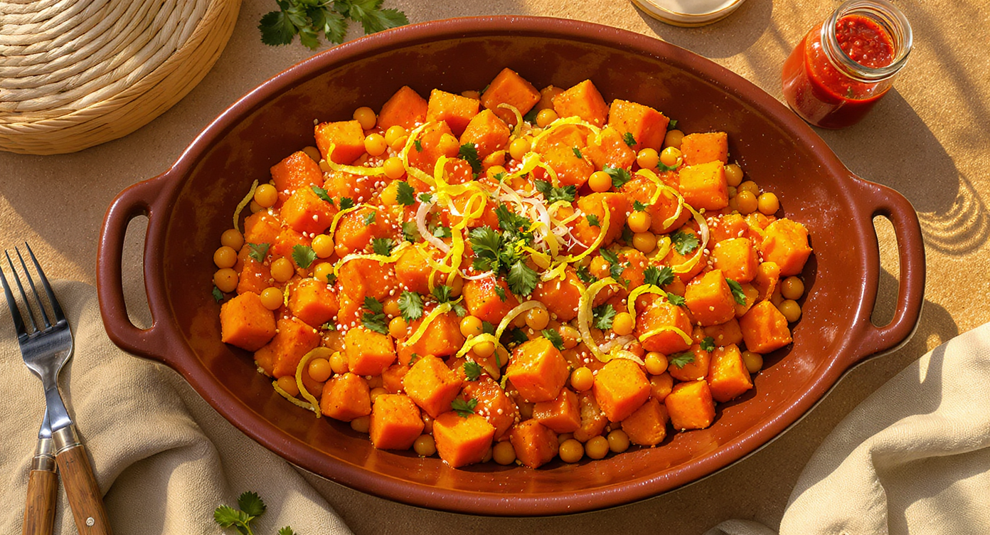 Spiced Sweet Potato & Chickpea Tagine