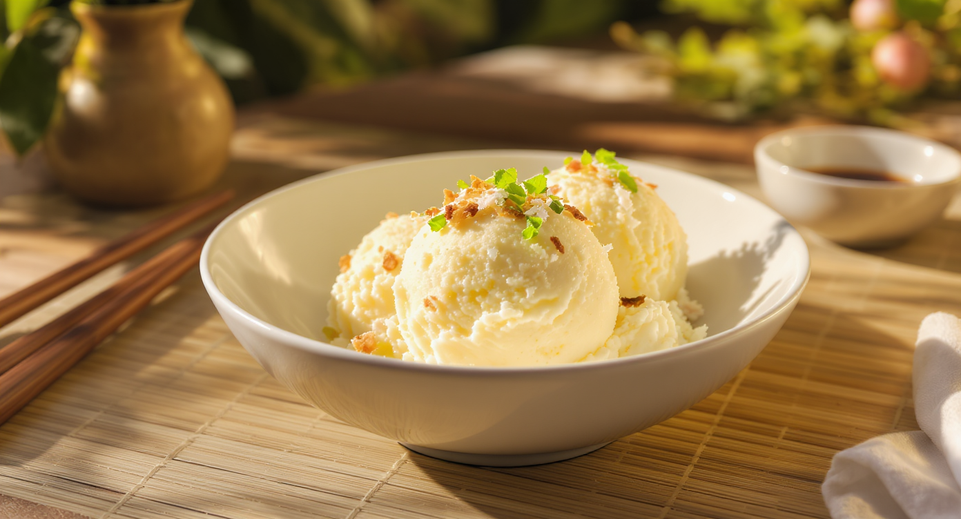 Thai-Inspired Coconut Lemongrass Ice Cream