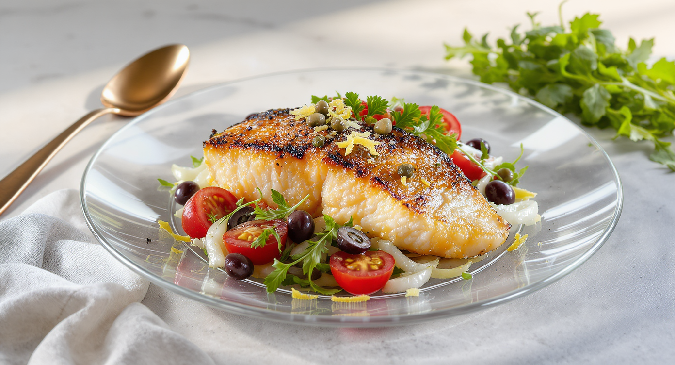 California Rockfish with Fennel & Olive Salad (Vermentino Pairing)