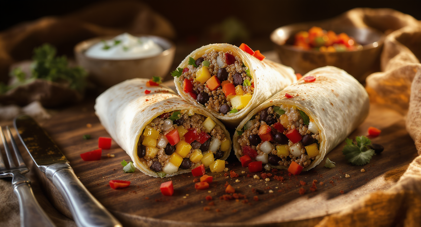 High-Protein Meal Prep Breakfast Burritos (Egg-Free, 12 Servings)